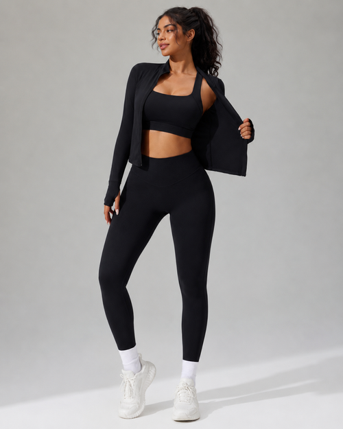 HGR Black Sculpt 3-Piece Activewear Set