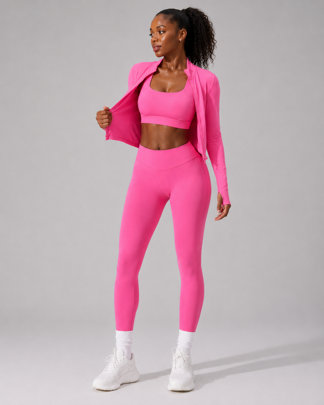 HGR Pink Sculpt Activewear Set – 3 Piece
