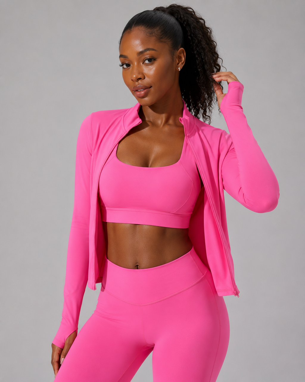 HGR Pink Sculpt Activewear Set – 3 Piece