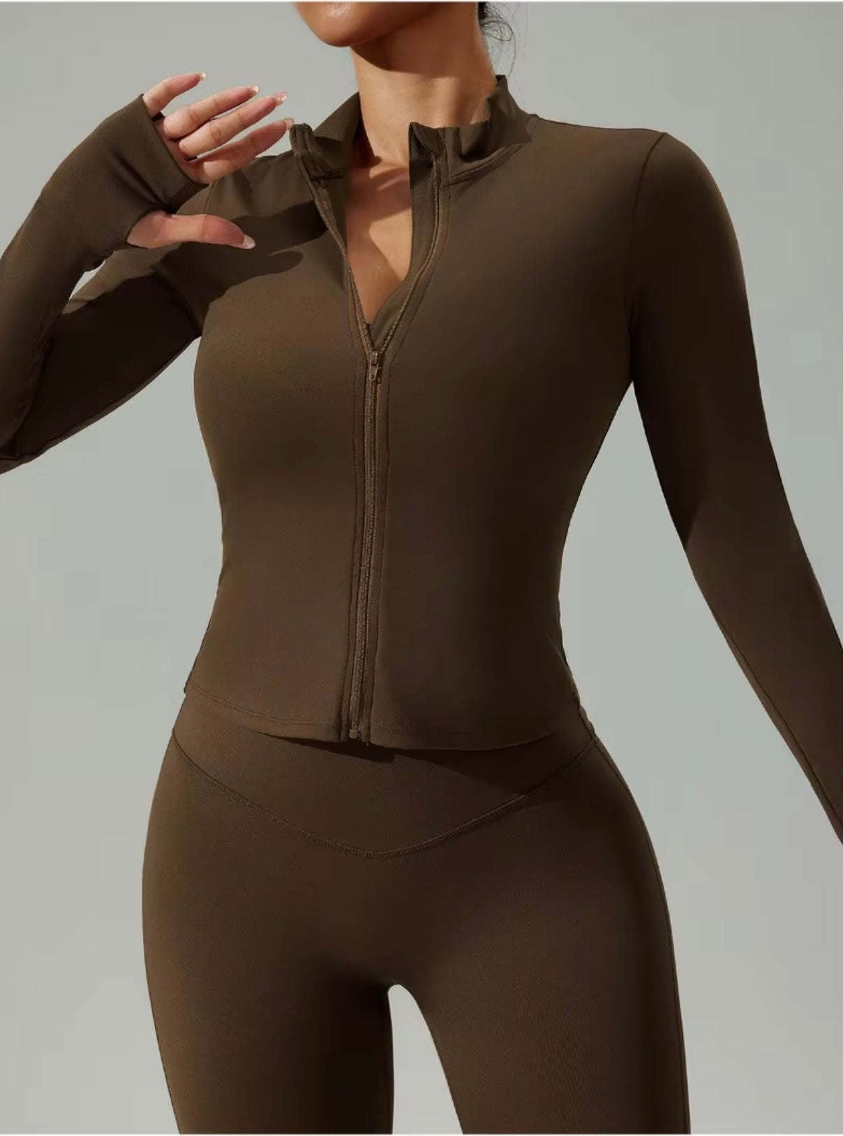 Brown Yoga 3 Pcs Seamless