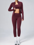Burgundy Yoga 3 Pcs Seamless
