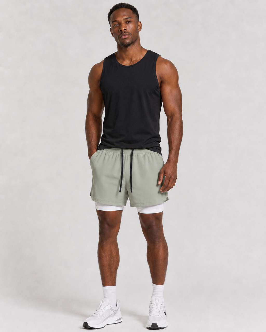 Light Green Men’s Running Shorts
