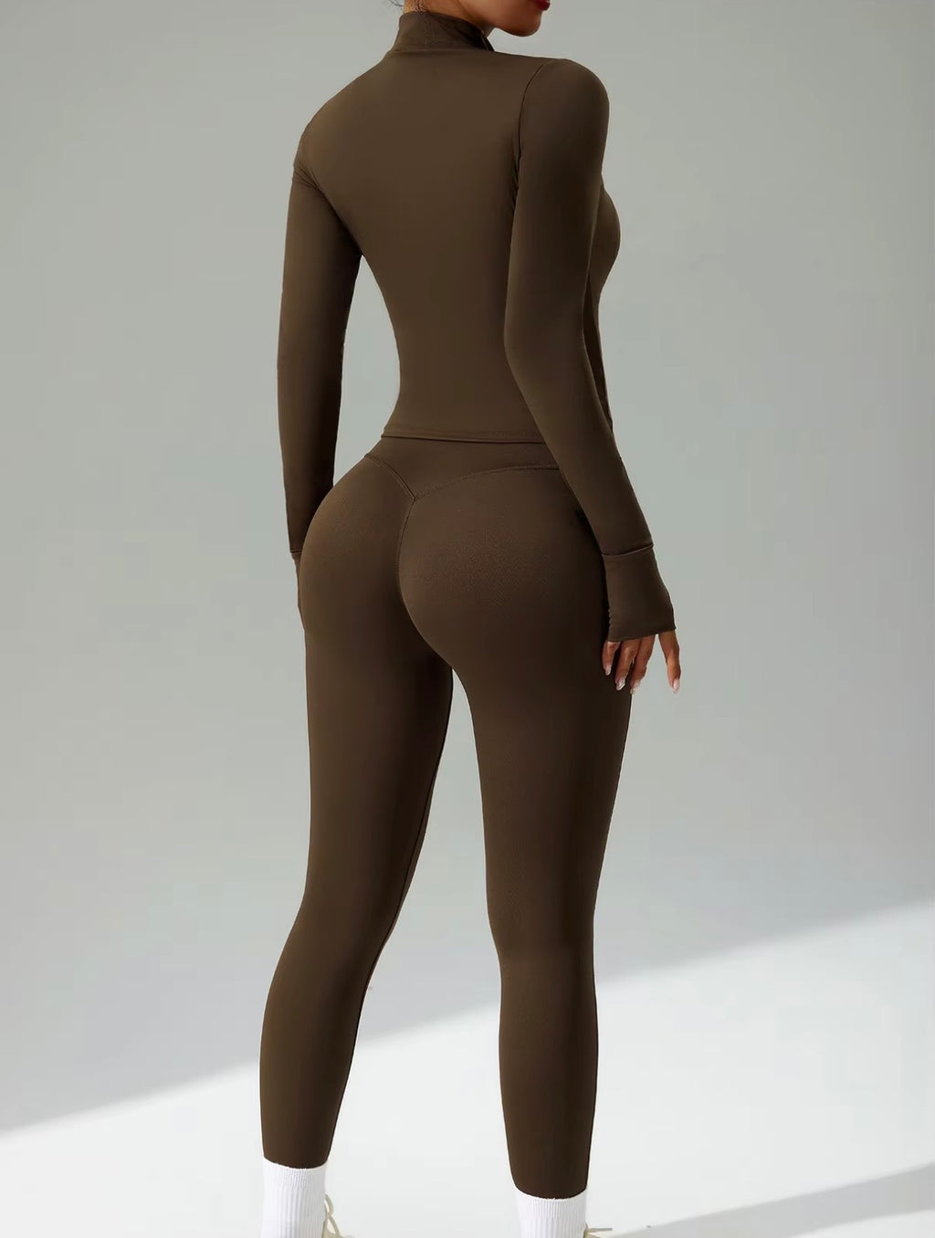 Brown Yoga 3 Pcs Seamless