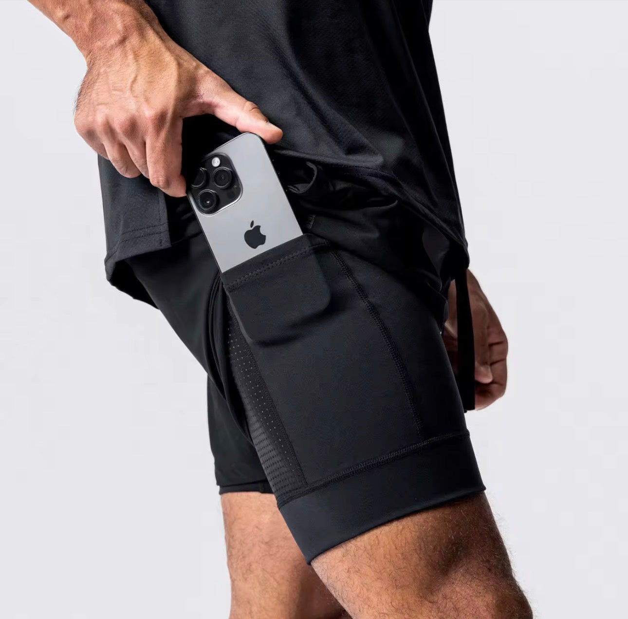 Black Men’s Running Shorts